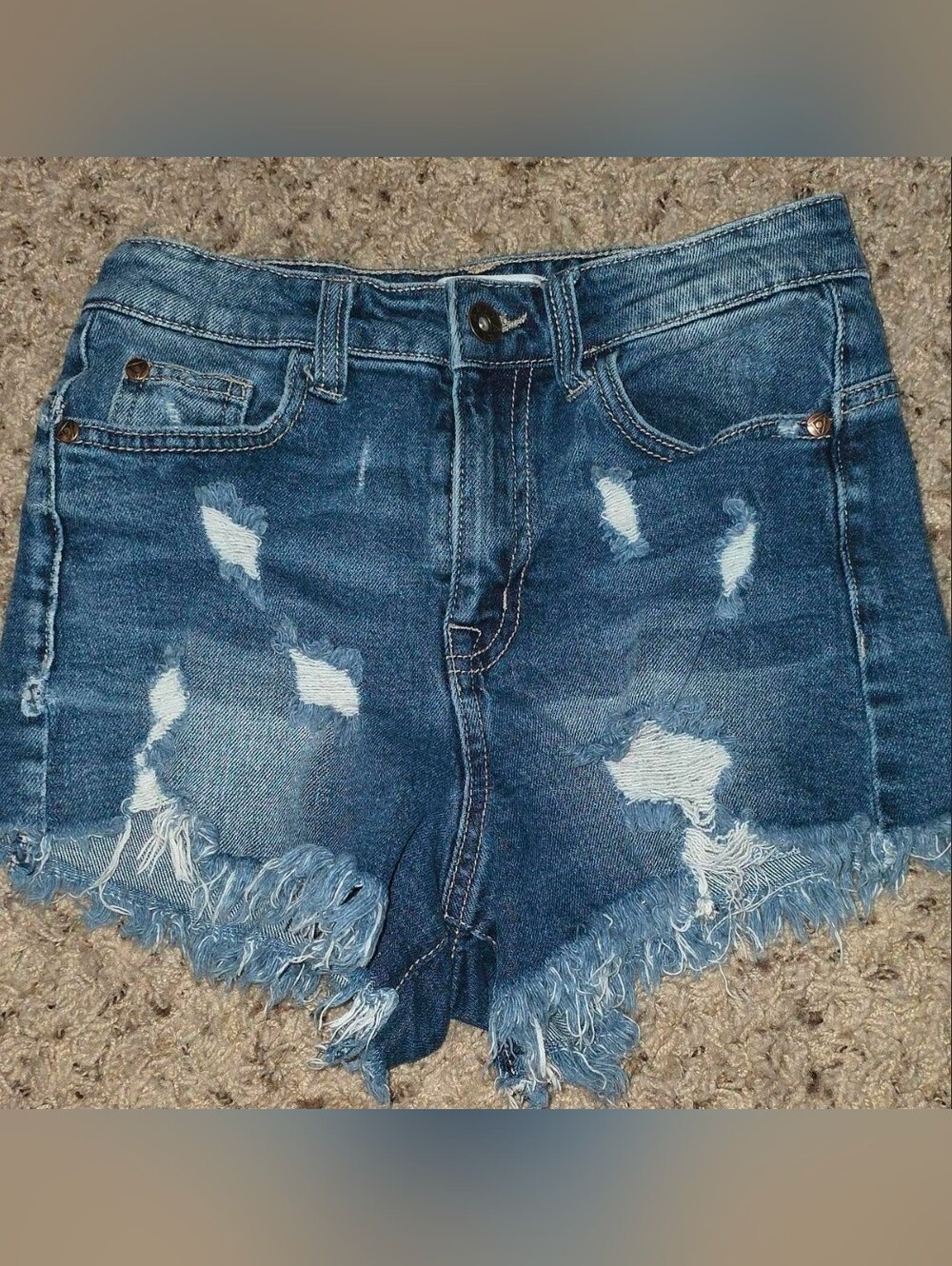 Ariya Distressed Denim Shorts - Sz 3